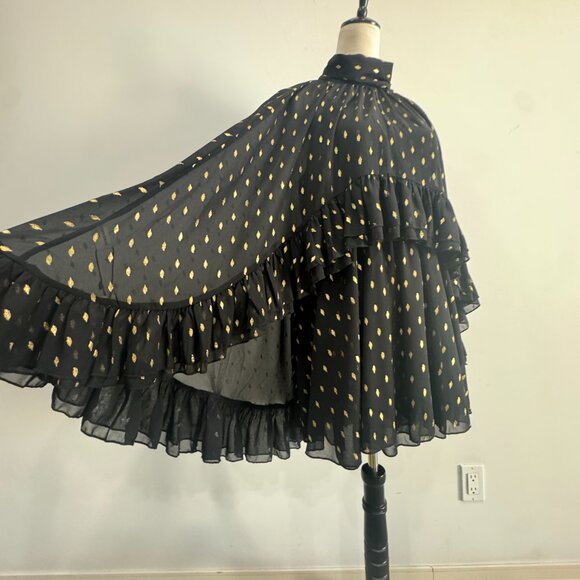 Commense Foil Spot Print Cami Dress with Matching Cape NWT, Size M - Picture 14 of 17